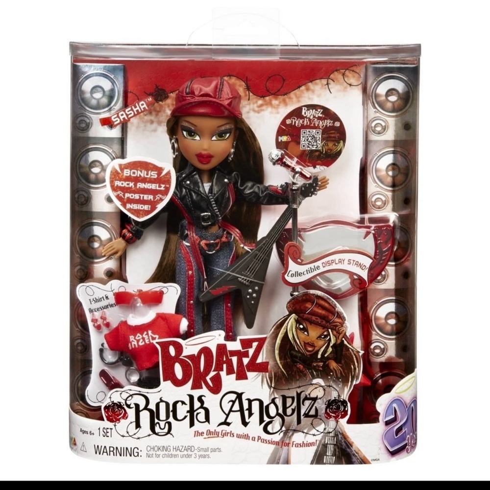 NEW WITH BOX Bratz Rock Angelz 20 Yearz Special Edition Fashion Doll Sasha